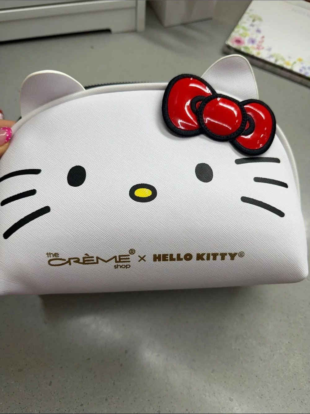 The Crème Shop x Hello Kitty White & Red Cosmetic Pouch